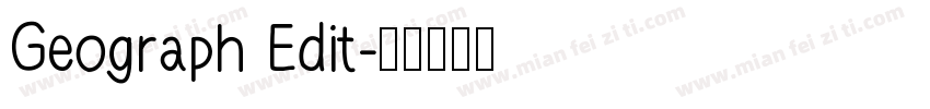 Geograph Edit字体转换